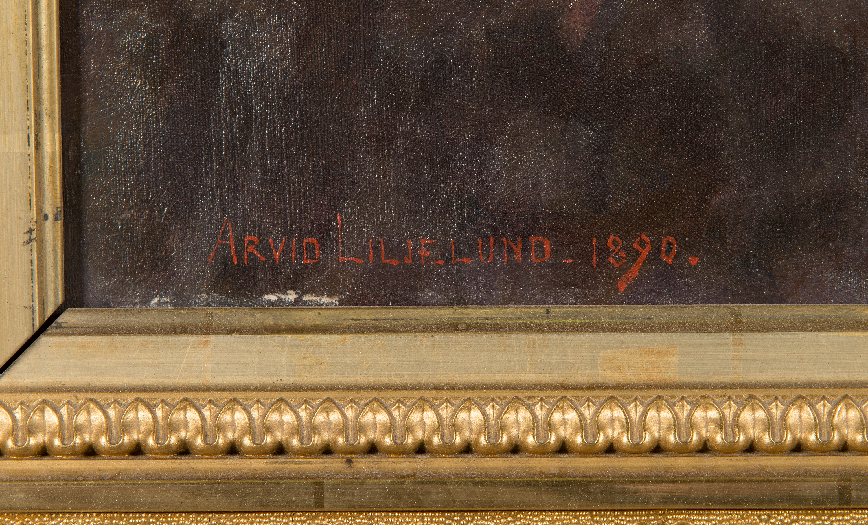 Artwork by Arvid Liljelund, Portrait of a girl, Made of Oil on canvas