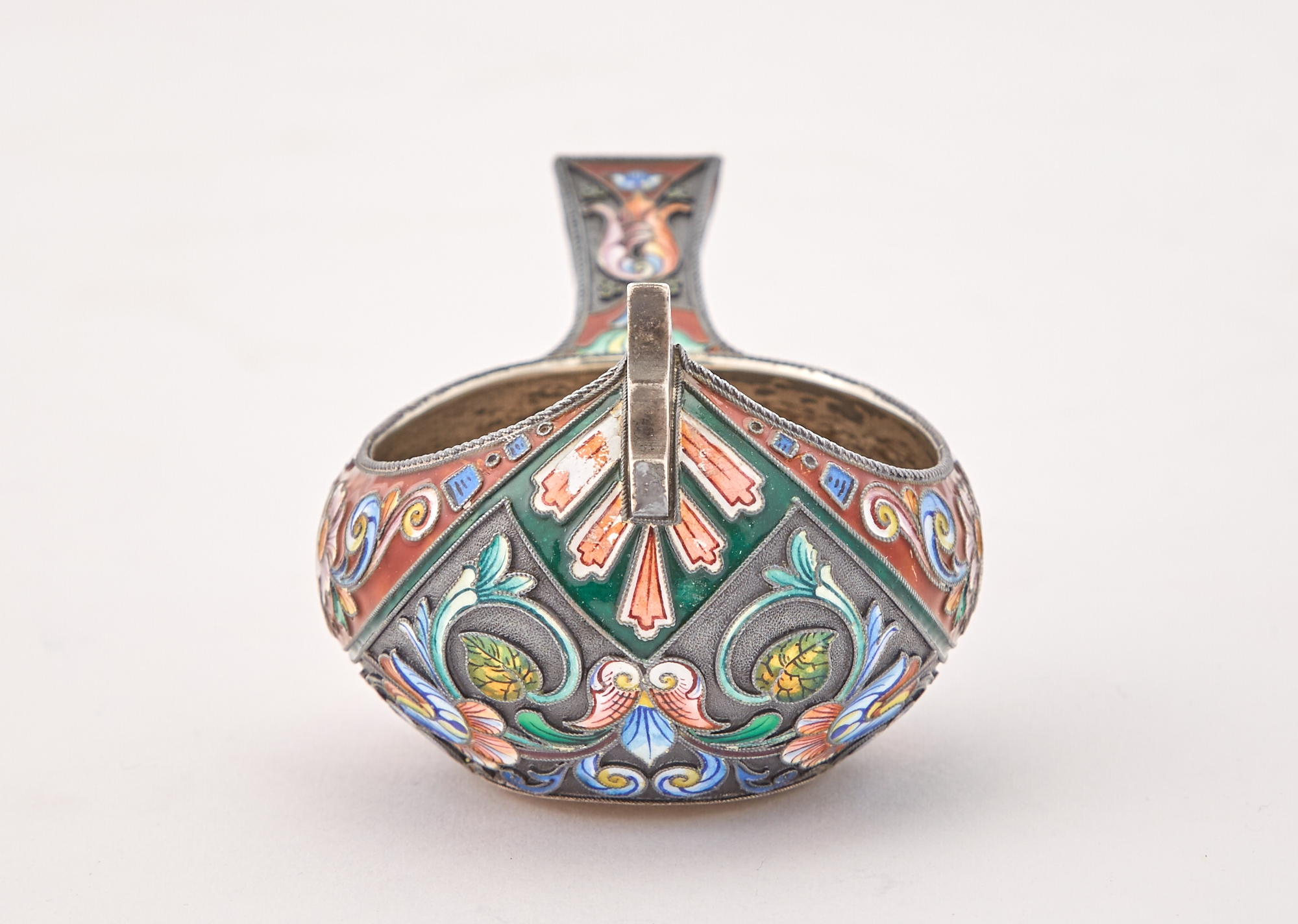 Artwork by Maria Semenova, Length 5 inches (12.7 cm)., Made of red enamel and