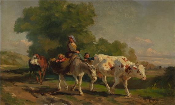 Rosa Bonheur | On the Cow Path (1064) | MutualArt