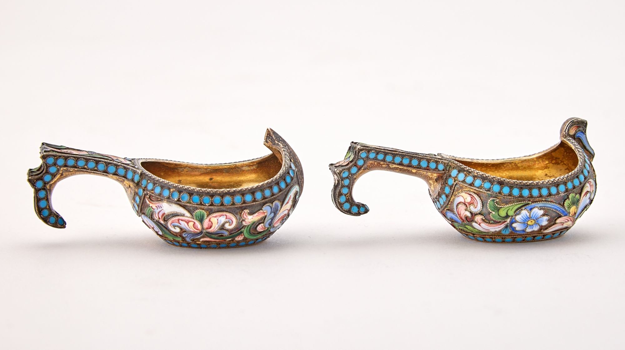 Artwork by Maria Semenova, Length 3 inches (7.6 cm)., Made of Silver Gilt and