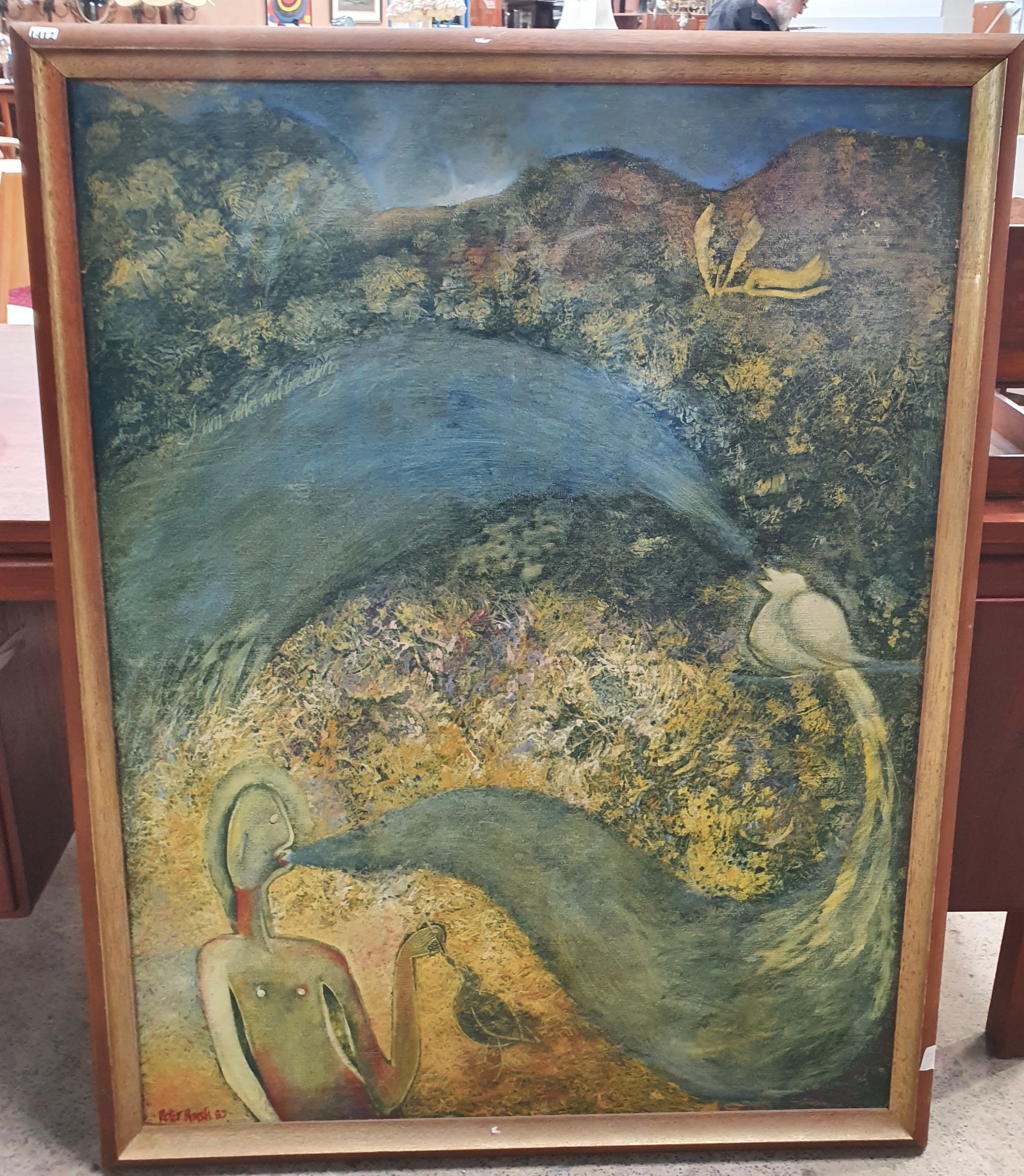 Artwork by Peter Rush, i am alive and breathing, Made of OIL ON BOARD