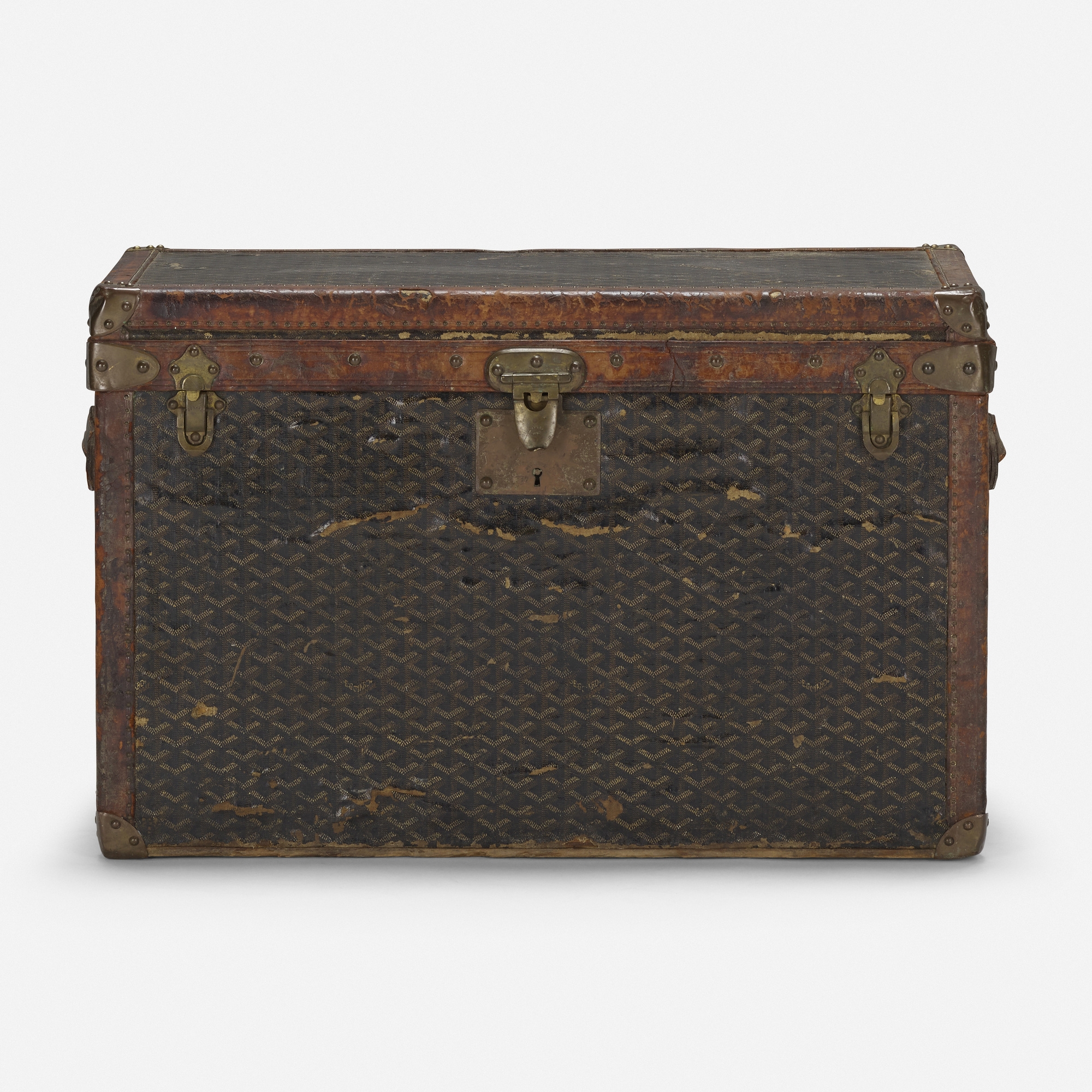 Sold at Auction: Malles Goyard Paris Steamer Suitcase, 1920s