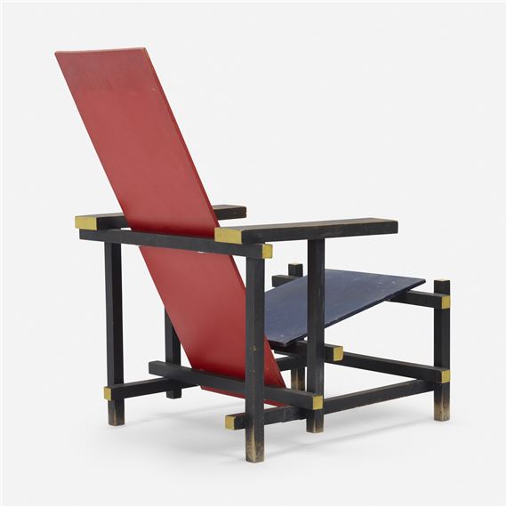 Red Blue chair by Gerrit Rietveld