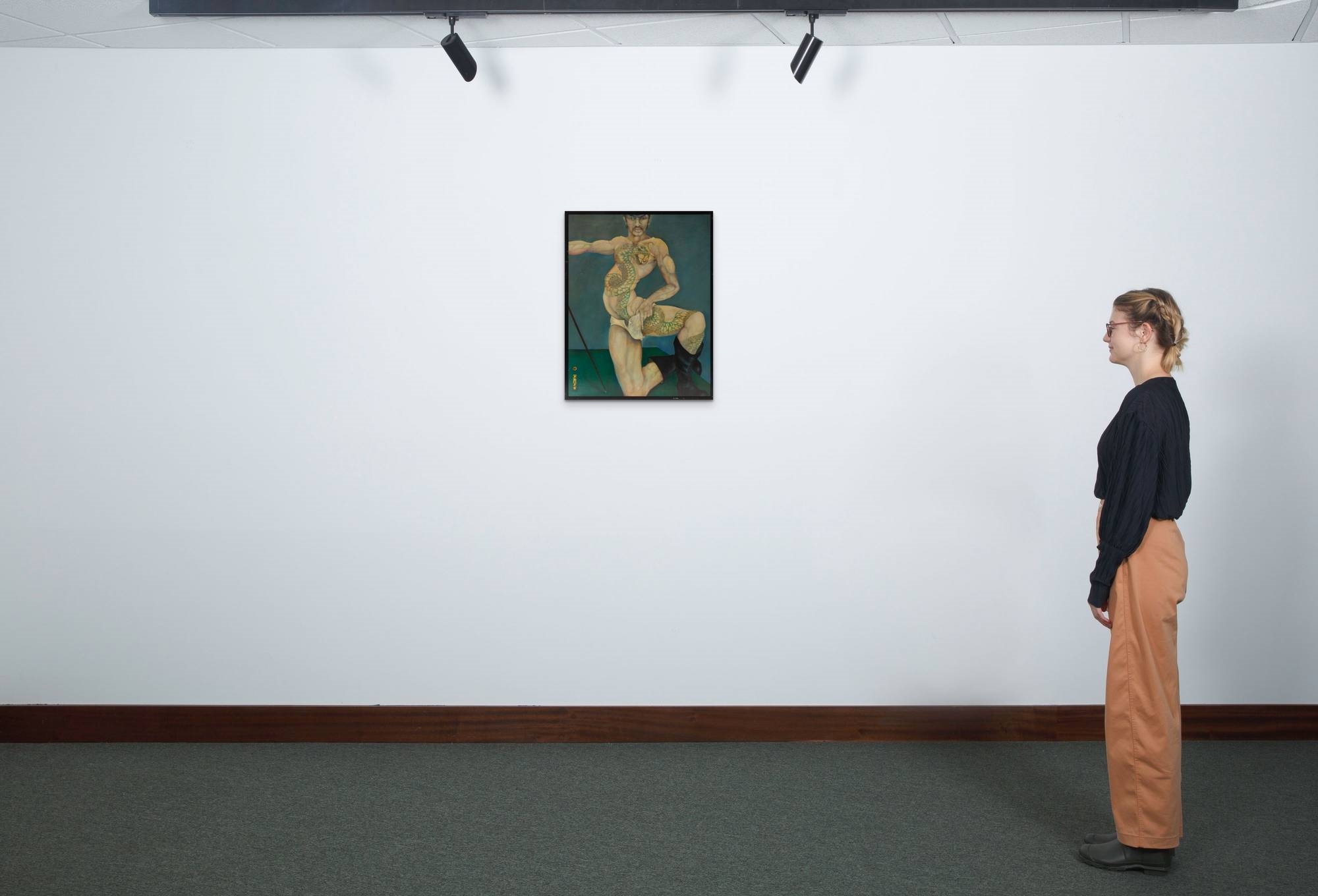 Artwork by Mylo Quam, The Snake Tattoo, Made of oil on canvas