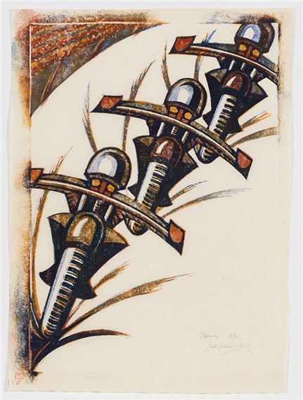 Speedway by Sybil Andrews, 1934
