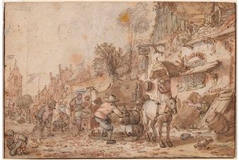 National Gallery of Art acquires rare drawing by Isack van Ostade