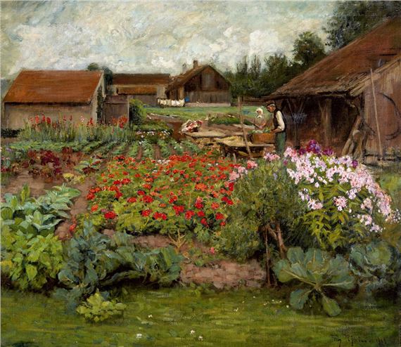 Gartenbild by Fritz Rhein, 1918