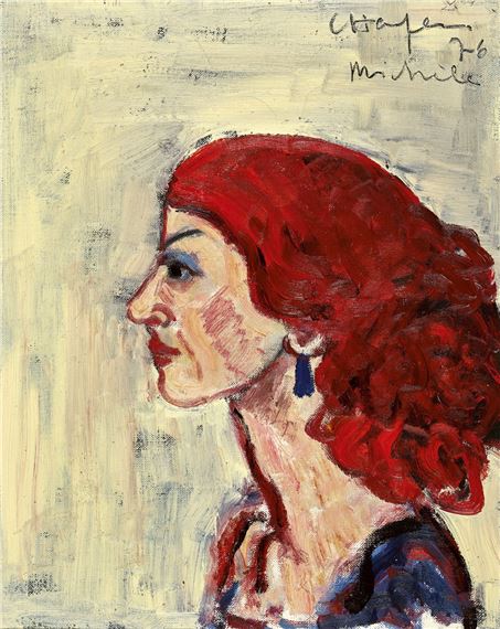 Michèle (Die Rothaarige) by Leopold Häfliger, 1976