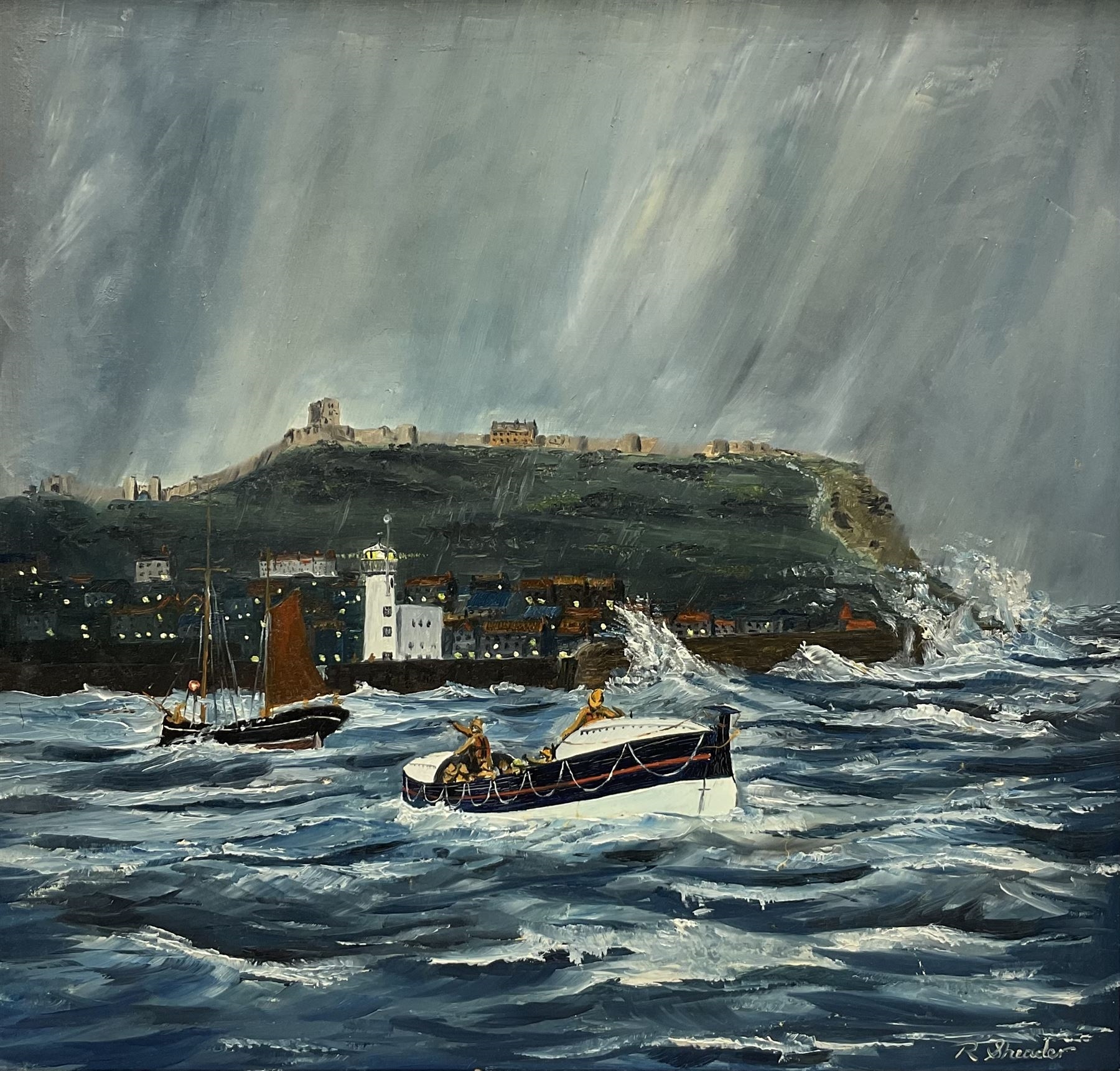 Robert Sheader | Boats Leaving Scarborough Harbour | MutualArt