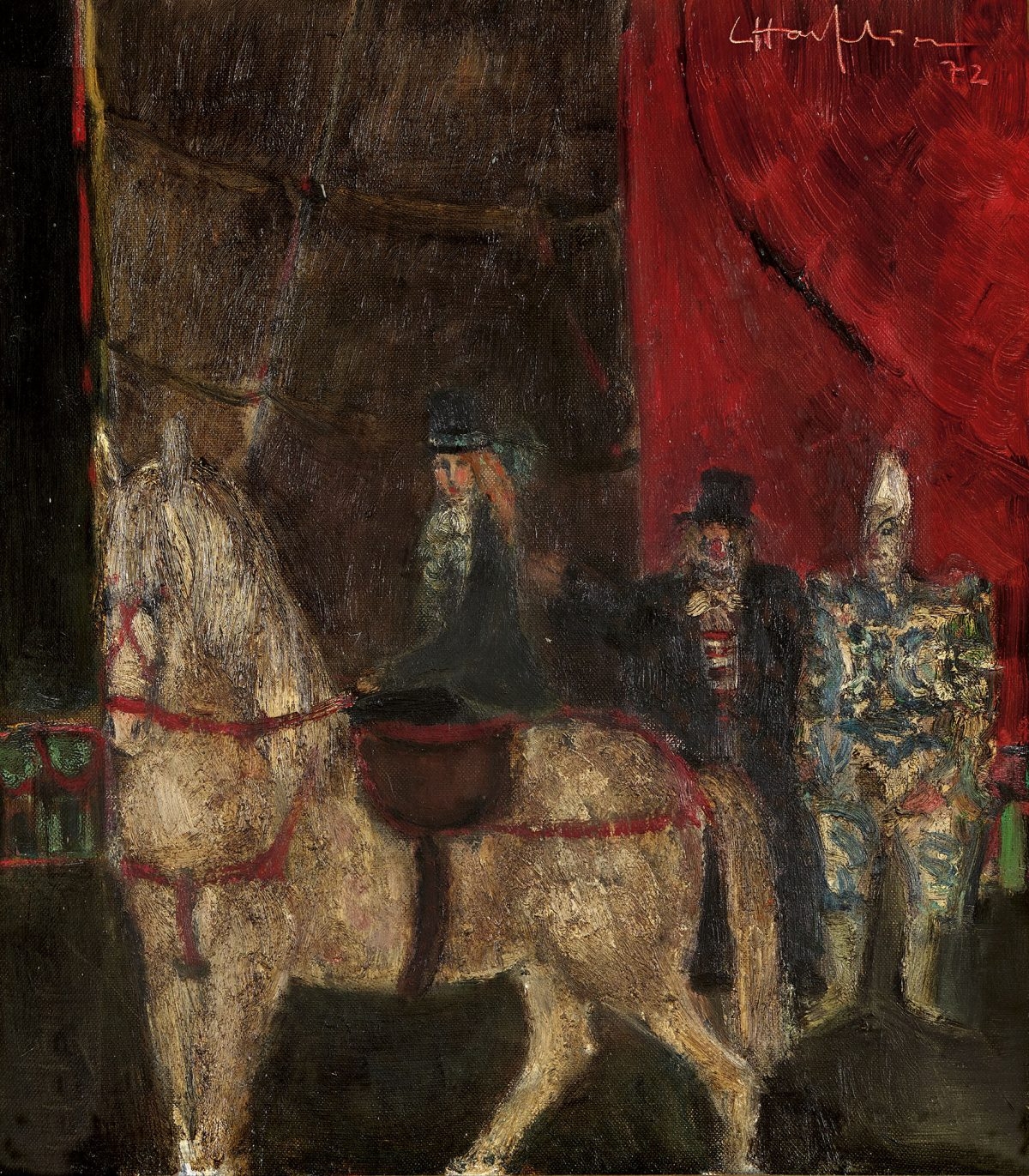 Artwork by Leopold Häfliger, Zirkus, Made of oil on canvas