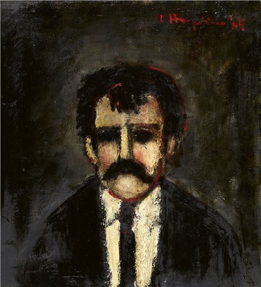 Selbstbildnis by Leopold Häfliger, 1974