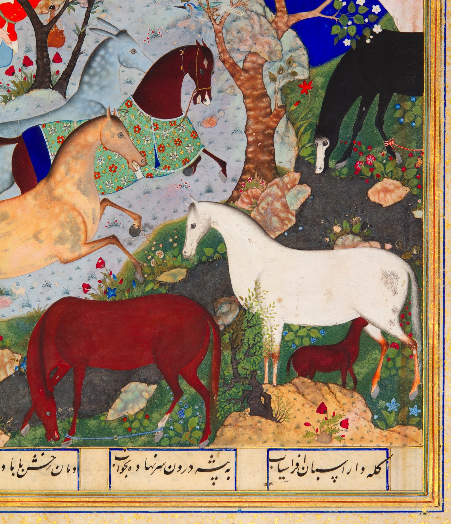 Mirza Ali | Rustam recovers Rakhsh from Afrasiyab's herd, illustrated ...
