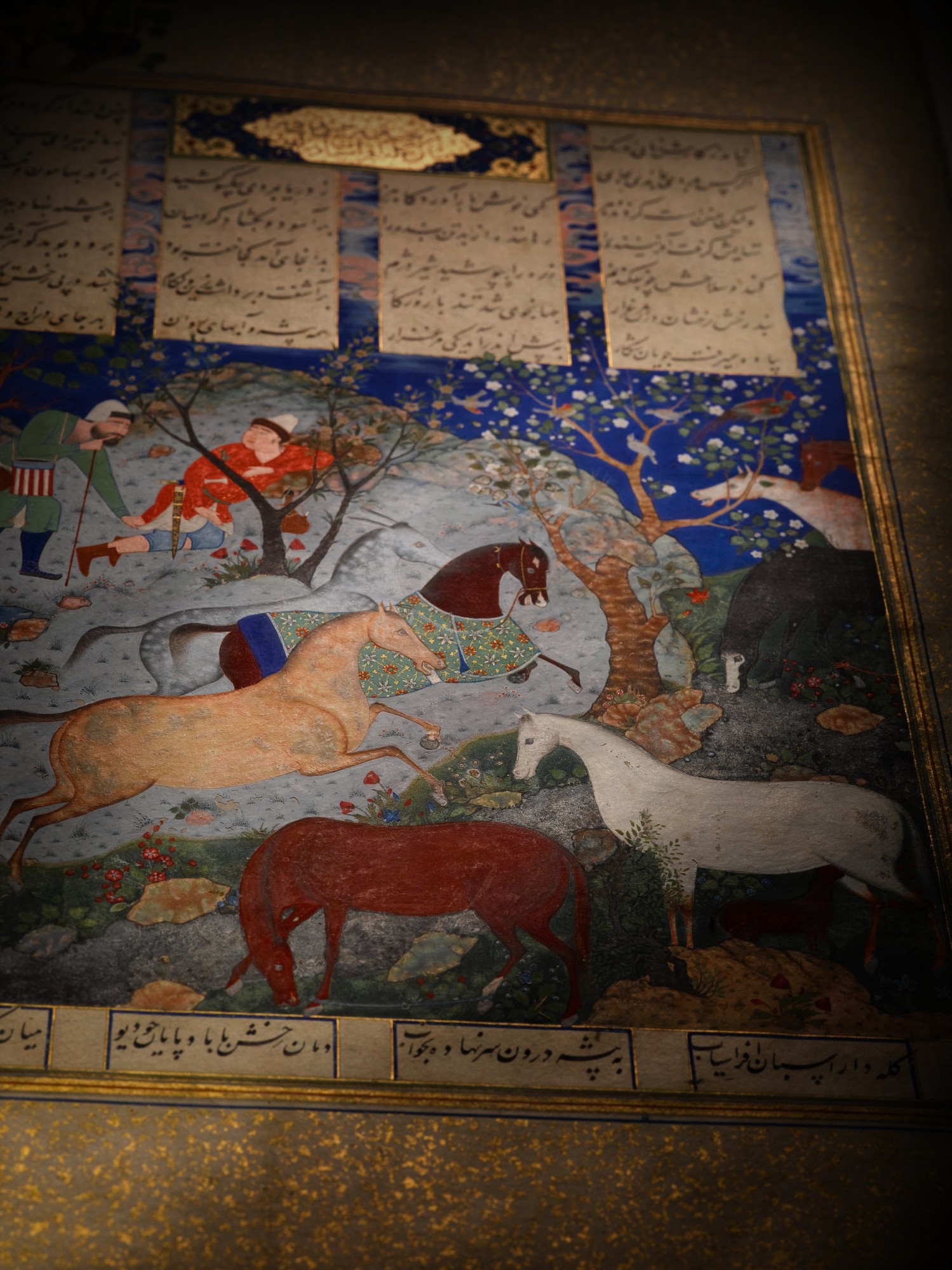 Mirza Ali | Rustam recovers Rakhsh from Afrasiyab's herd, illustrated ...