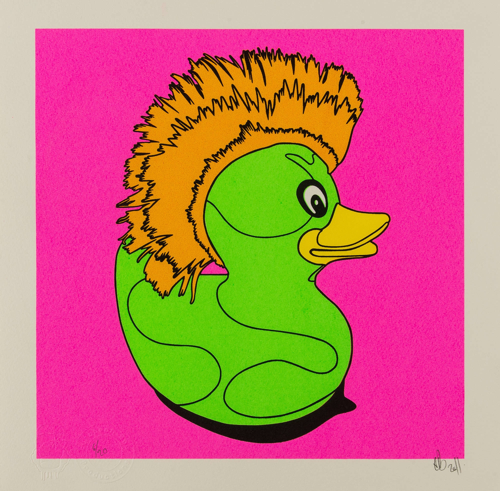 Artwork by European Bob, Duck Rock, Made of Screenprint in colours