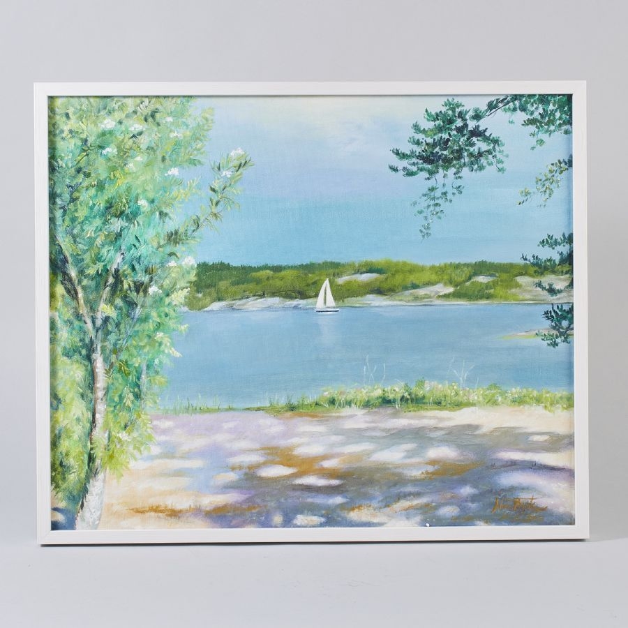 Artwork by Nina Björk, Sjöbris, Made of Oil on canvas