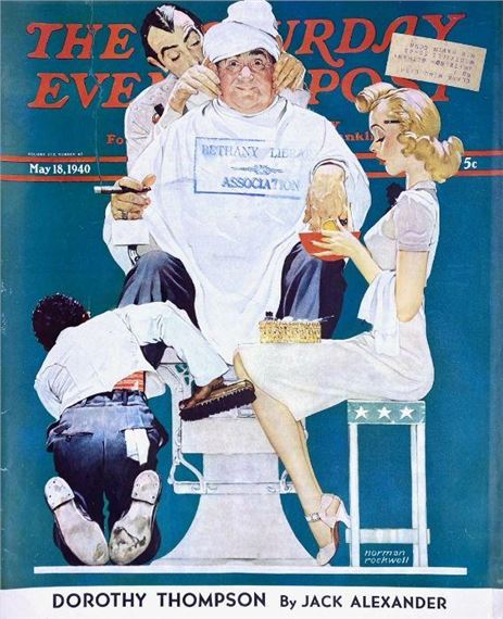 A collection of 18 issues of The Saturday Evening Post with illustrated covers by Rockwell. To include four issues from 1939, four issues from 1940