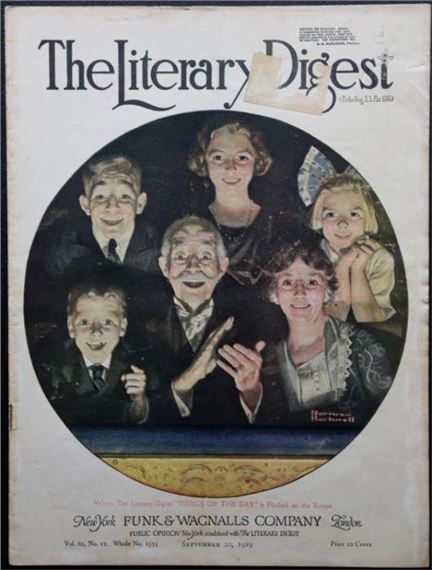 A collection of 12 issues of The Literary Digest with illustrated covers by Rockwell. To include two issues from 1918, two issues from 1919