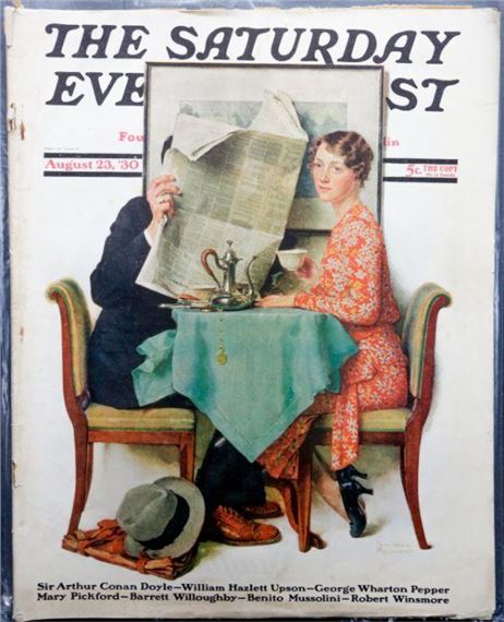 A collection of 22 issues of The Saturday Evening Post with illustrated covers by Rockwell. To include two issues from 1930, one issue from 1932