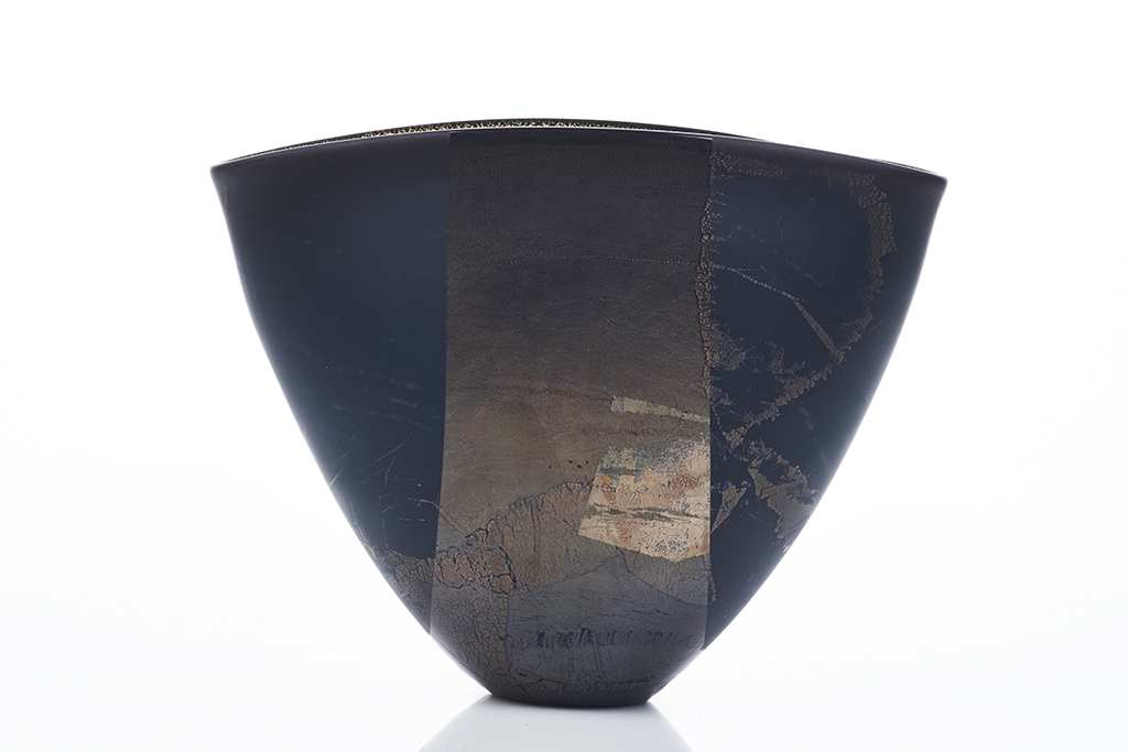 Artwork by Brian Hirst, Three Vases, Made of blown and engraved glass