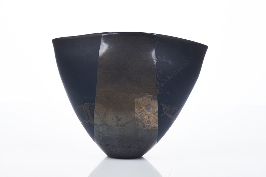 Artwork by Brian Hirst, Three Vases, Made of blown and engraved glass