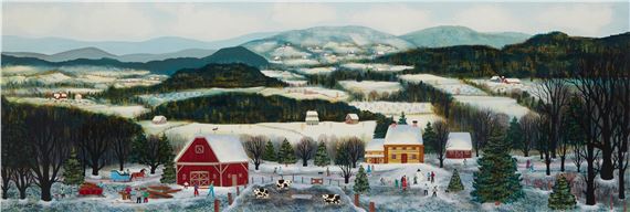 " 'The First Snow' Cooperstown, N. Y.," by Janet Munro, 1987
