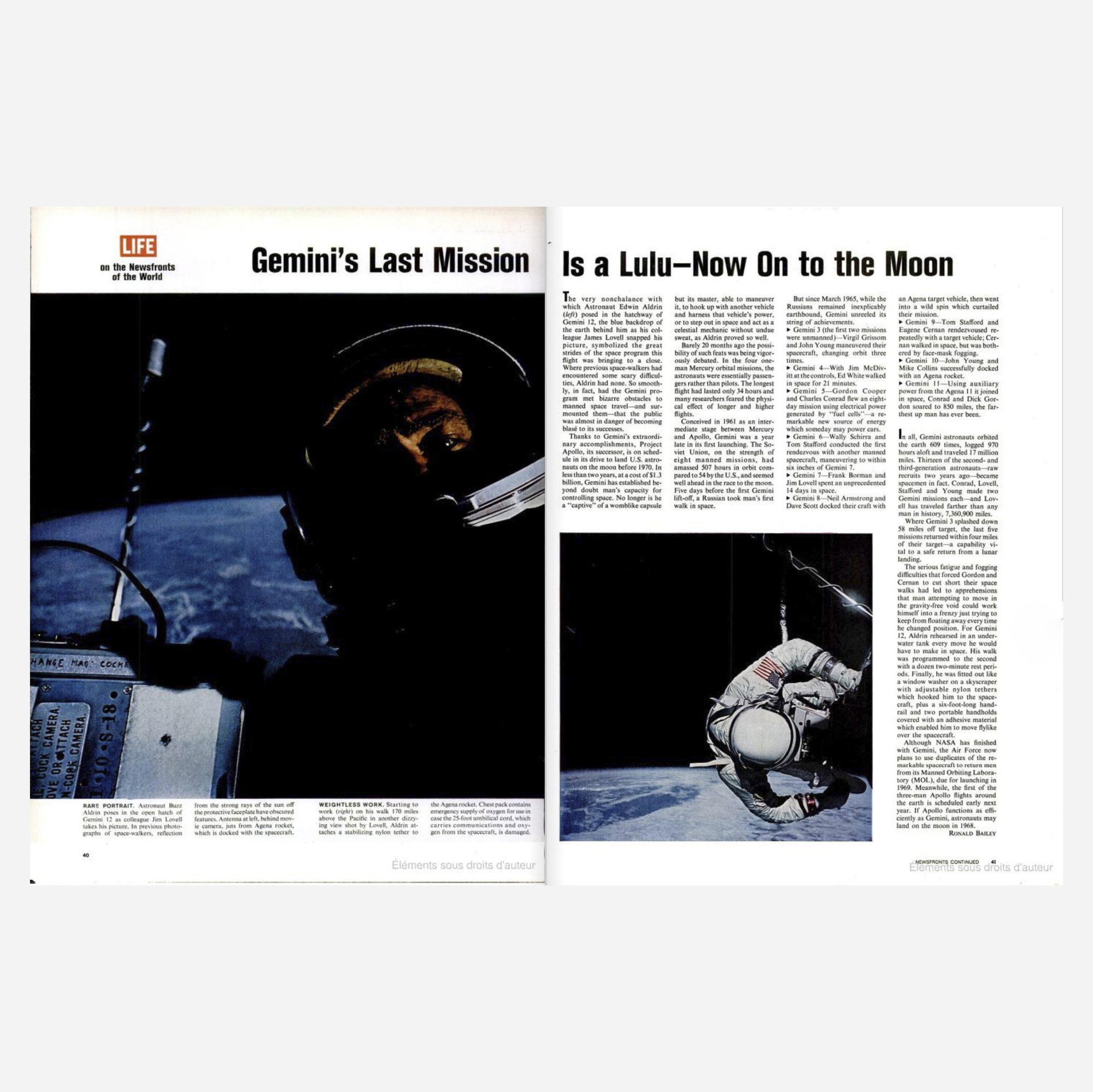 James Lovell | The first true spacewalker: Buzz Aldrin hanging at the ...