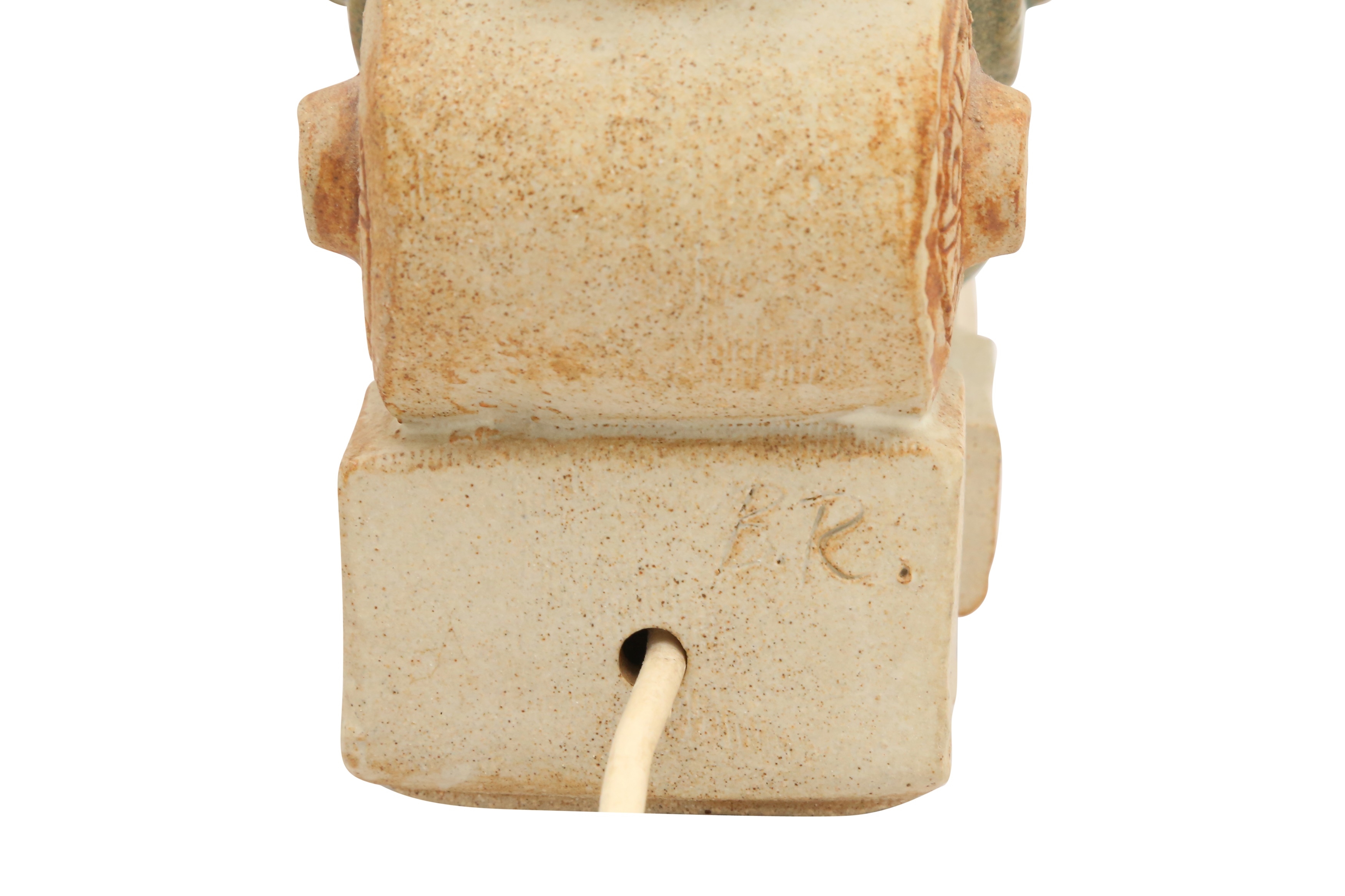 Bernard Rooke a pair of studio pottery stoneware table lamp bases of