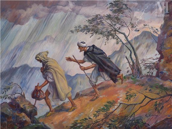 Louis John Endres | Berbères surpris par la tempête | MutualArt