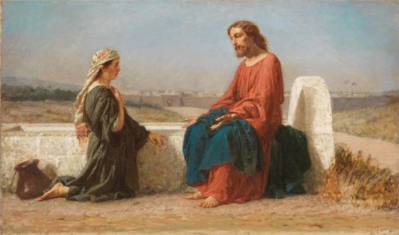 La samaritana al pozzo by Domenico Monelli, 1880