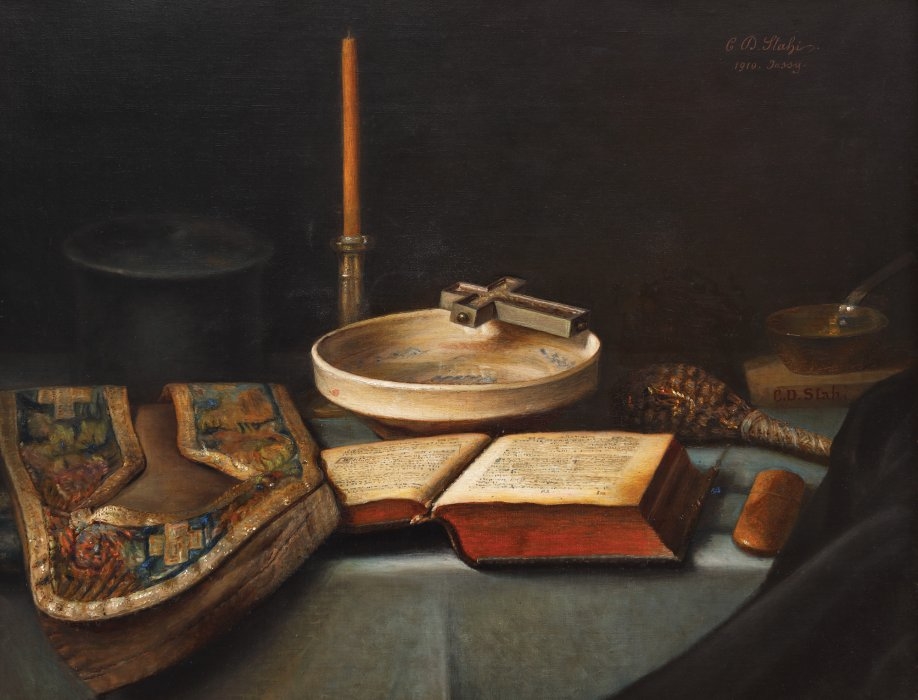 Artwork by Constantin Daniel Stahi, Christian Still Life, Made of oil on canvas