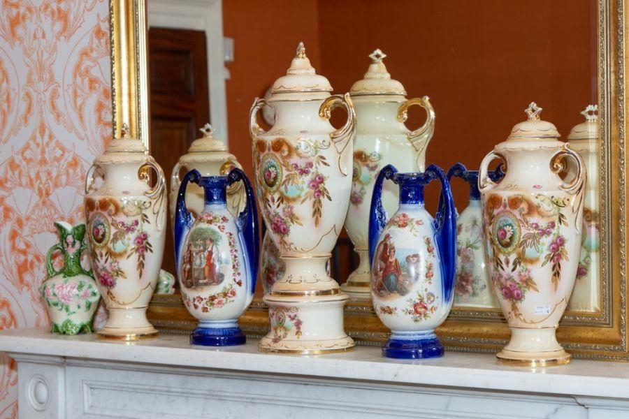 Artwork by Staffordshire, A Staffordshire pottery three piece garniture of vases, Made of pottery