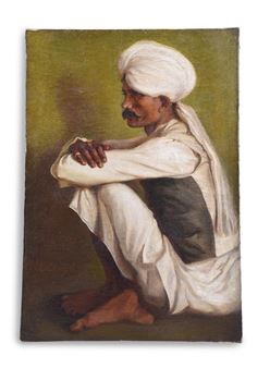 PORTRAIT OF A SIKH MAN SEATED - R. E. Lloyd