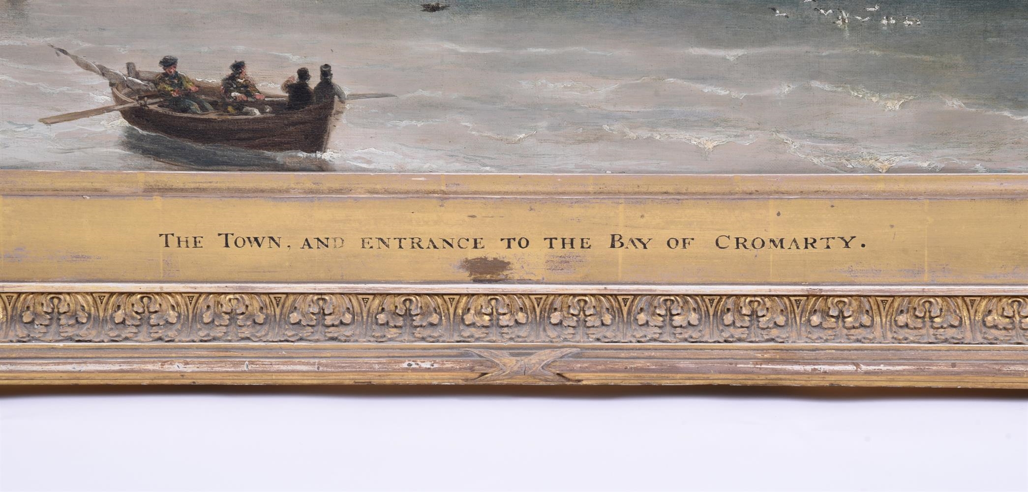 Artwork by William Daniell, The town and entrance to the bay of Cromarty, Made of Oil on canvas