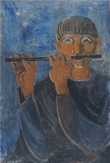 Scultura di un suonatore di Balafon - Bronzo