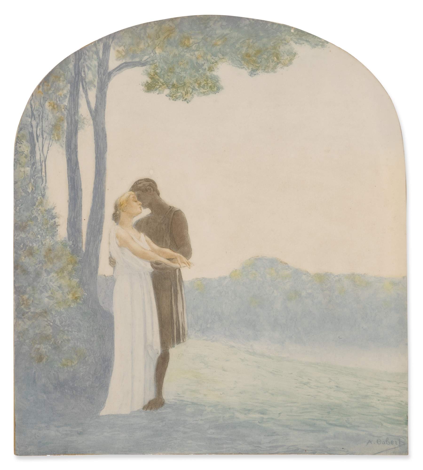 Artwork by Alphonse Osbert, Vers l'avenir, Made of watercolor