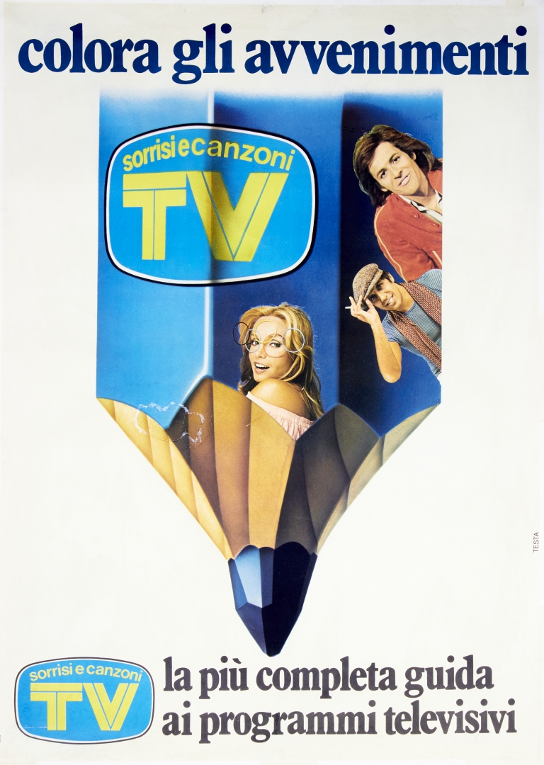 Sorrisi e canzoni TV / Colora gli avvenimenti by Armando Testa, 1977