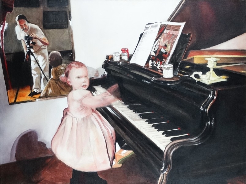 Kislány a zongoránál by László Dániel, 2005