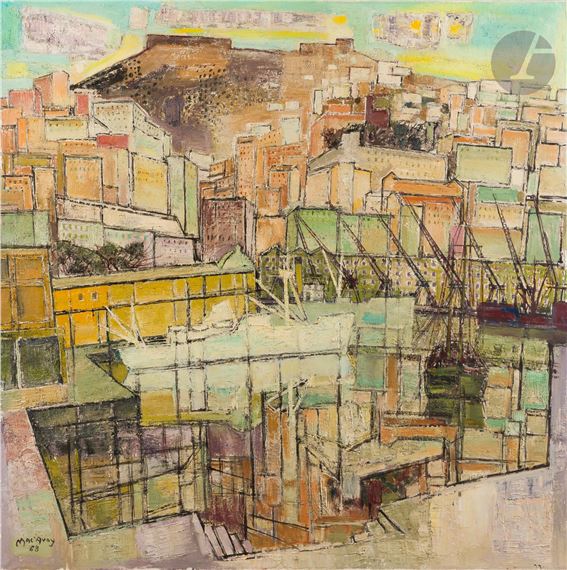 The Port by Édouard-Georges Mac-Avoy, 1968