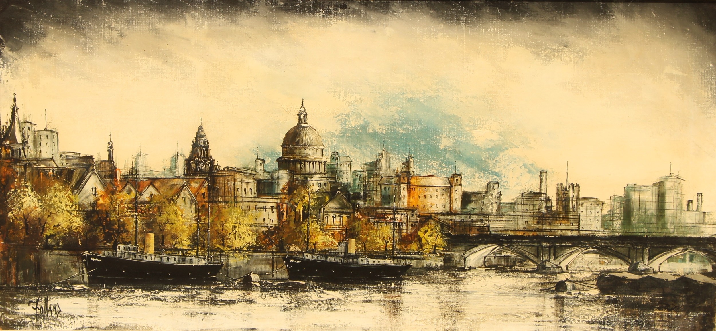 Artwork by Ron Folland, Thames St. Paul, Made of oil on canvas