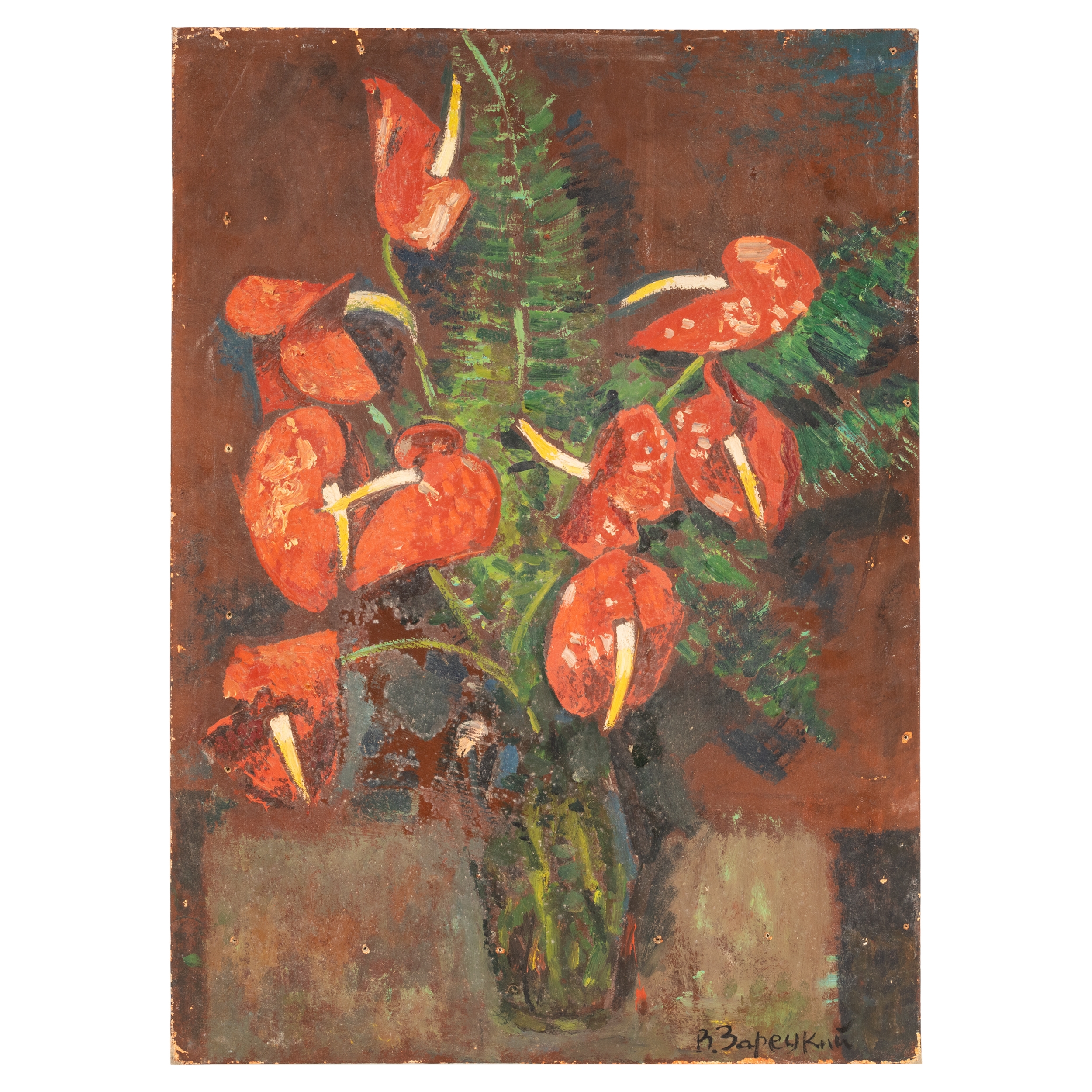 Viktor Zaretsky | Vaso con anthurium | MutualArt
