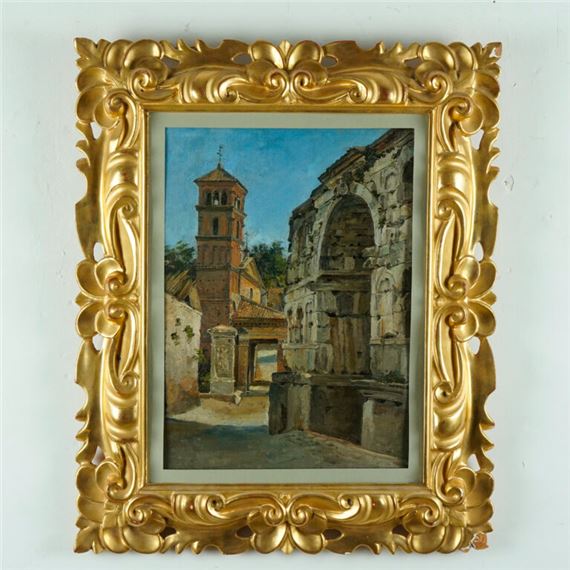 Scorcio della chiesa di San Giorgio al Velabro by Roman School, 19th Century