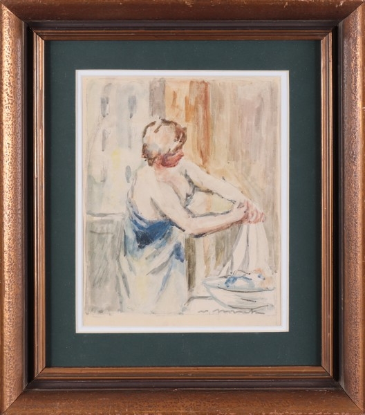 Artwork by Willi Nowak, Dívka, Made of watercolor, paper