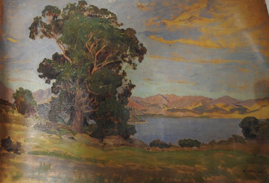 Raymond Jean Verdun a view in the mountains and a theatrical gallery