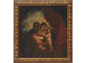 Figures and Dog in a Landscape - Frédéric Goupil