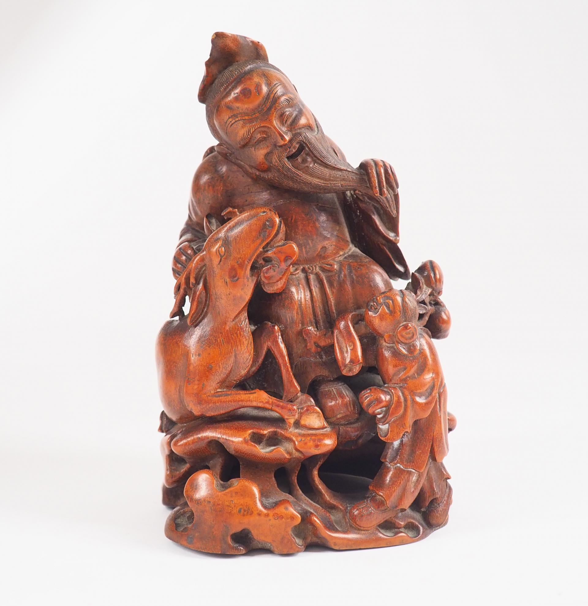 Figurine En Bambou Sculpté – Style Balinais – Personnage Masculin – Artisanat Indonésien