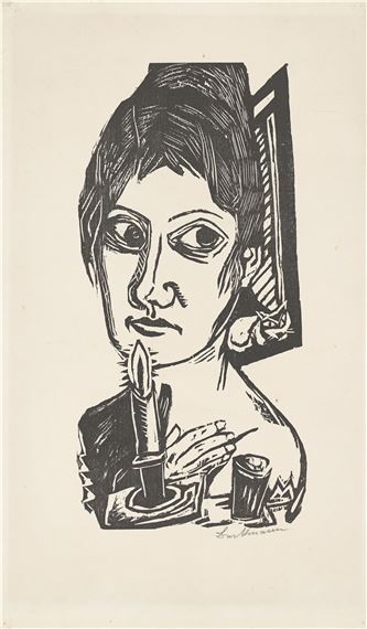 ”Frau mit Kerze”. by Max Beckmann, 1920
