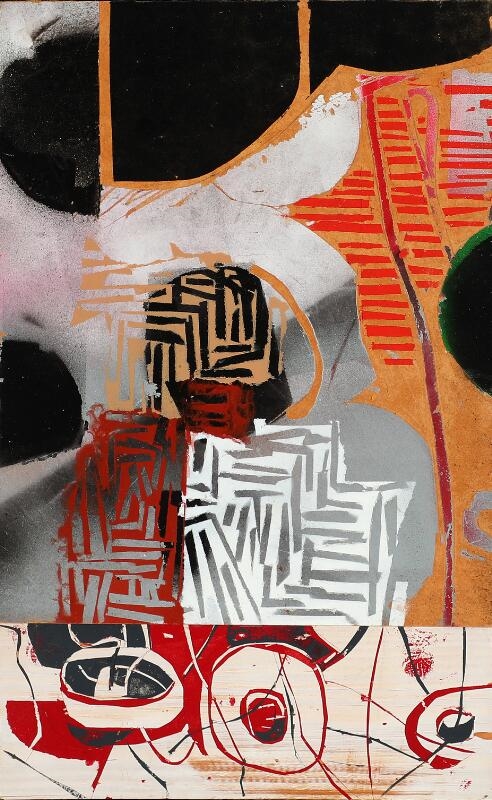 Artwork by Hanni Bjartalíð, Composition, Made of Mixed media on board