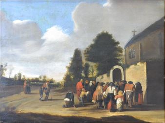 L'entrée à l'Eglise - Nicolas Droogsloot