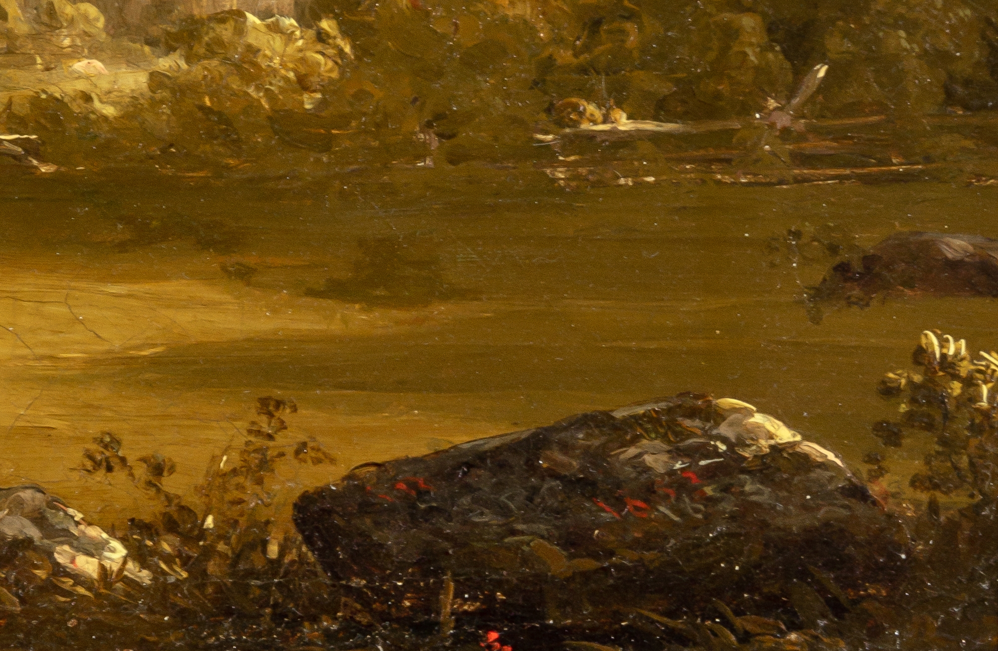 Artwork by Sanford Robinson Gifford, View Near Hudson, Made of Oil on canvas