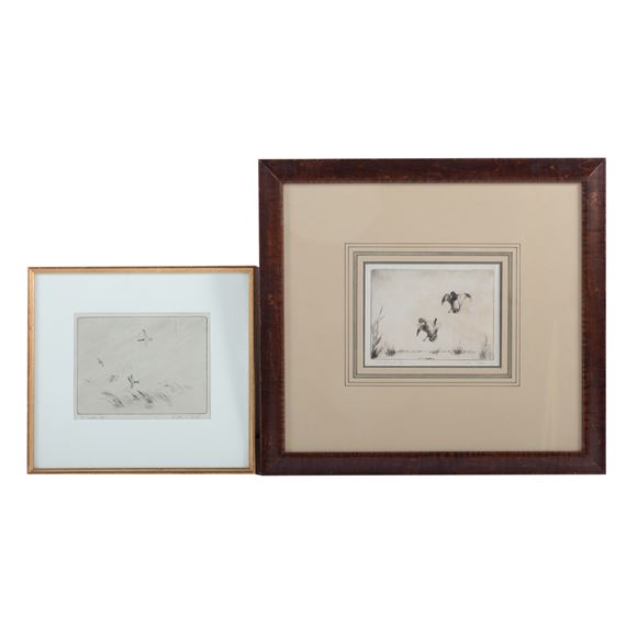 Two Framed Etchings by Walter E. Bohl